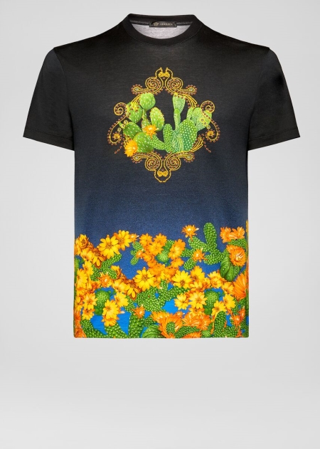 Versace Palm Springs Print T-shirt Herr - 049178VGI